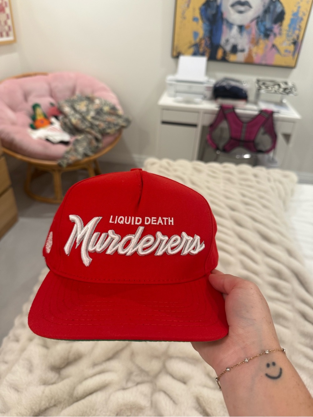 Liquid Death Red Snapback Hat